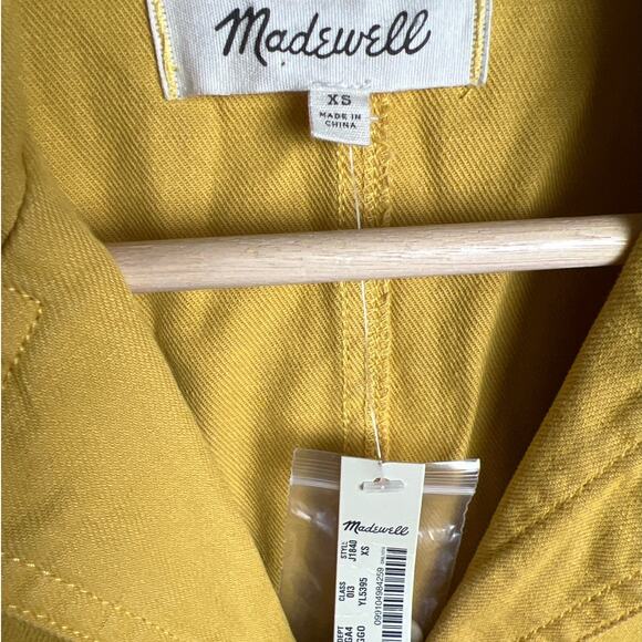 NWT Madewell Women's XS Mustard 100% Cotton Coverall Jumpsuit - Picture 2 of 8